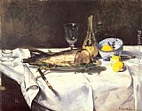 Eduard Manet Famous Paintings - The Salmon